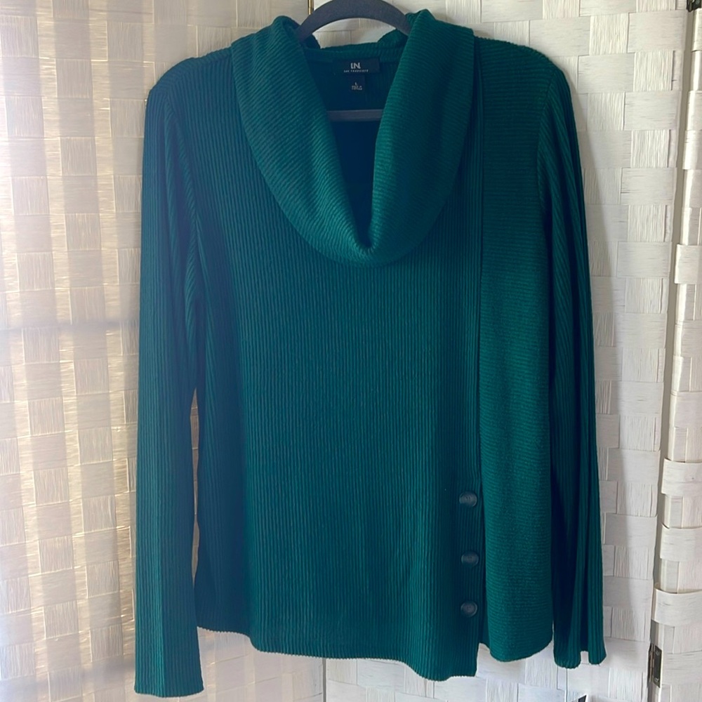 IN San Francisco Sweater Forest Green Size L NWT